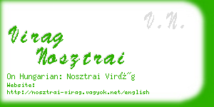 virag nosztrai business card